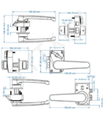Karavan Içten Kilitlenebilir Gümüş Karavan Tuvalet Kapı