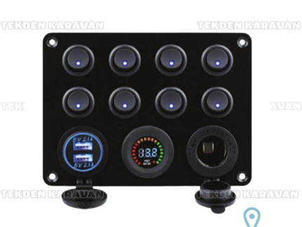 8 li kontrol paneli ankara tekden karavan malzeme usb-gösterge