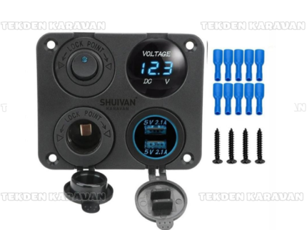 tekli sigorta paneli usb karavan soket tekden karavan malzeme